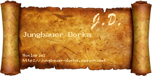Jungbauer Dorka névjegykártya